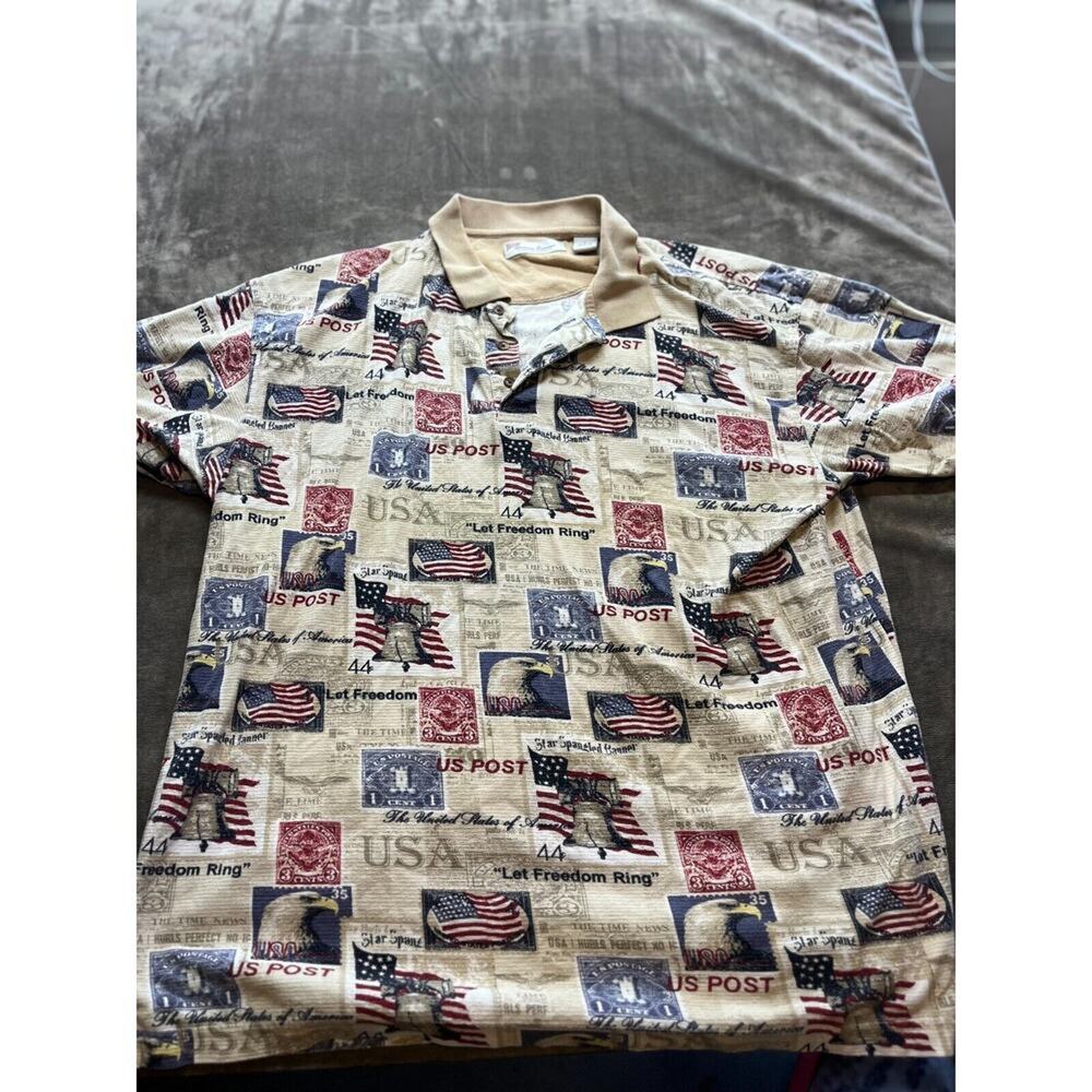 American Summer Clothing Company Polo - US Post Office Stamps‎ Size L